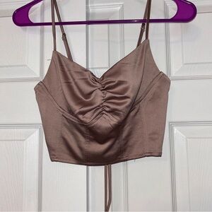 La Hearts Satin Mauve Top